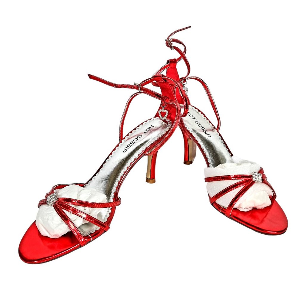 NEW - Bright Red Formal Heels - 7.5
